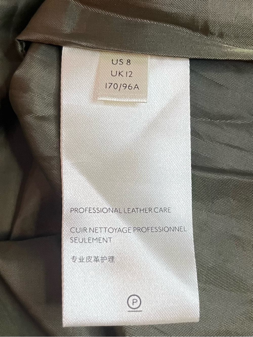 Pilcro Anthropologie Olive Green 100% Suede Leather Sleeveless Mini Dress Size 8 - Picture 11 of 13